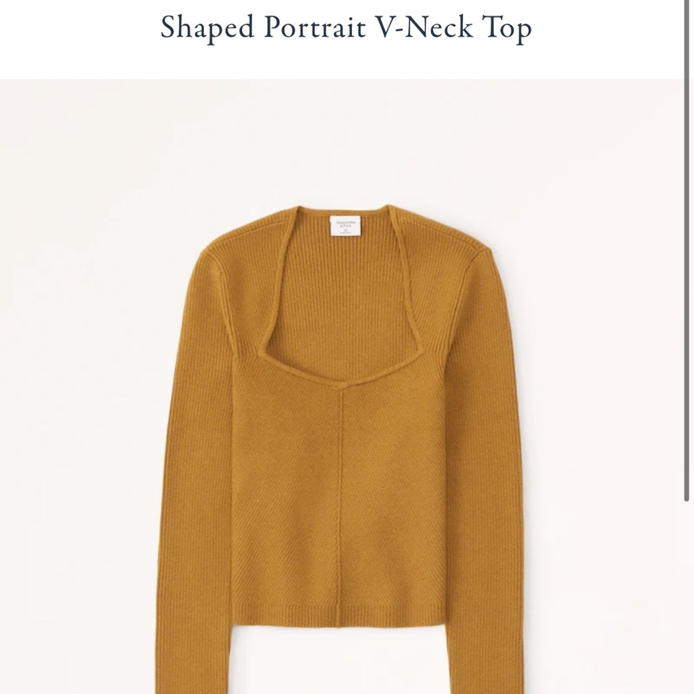 Abercrombie Long Sleeve V Neck Top Xxs
